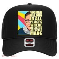 RBG Women Belong In Places Where Decisions Are Being Made Hat thumb 0