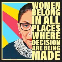 RBG Women Belong In Places Where Decisions Are Being Made Golf Towel thumb 3