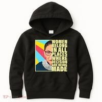 RBG Women Belong In Places Where Decisions Are Being Made Kids Hoodie thumb 0