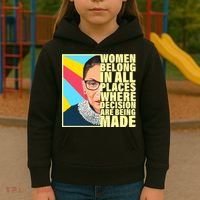RBG Women Belong In Places Where Decisions Are Being Made Kids Hoodie thumb 3