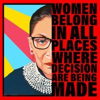 RBG Women Belong In Places Where Decisions Are Being Made Santa Hat thumb 1