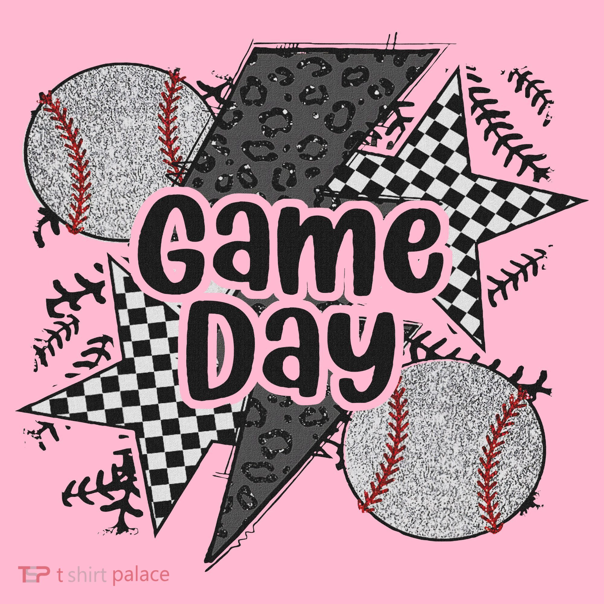 Retro Baseball Game Day Checkered Leopard Baseball Mama Mom Coaster