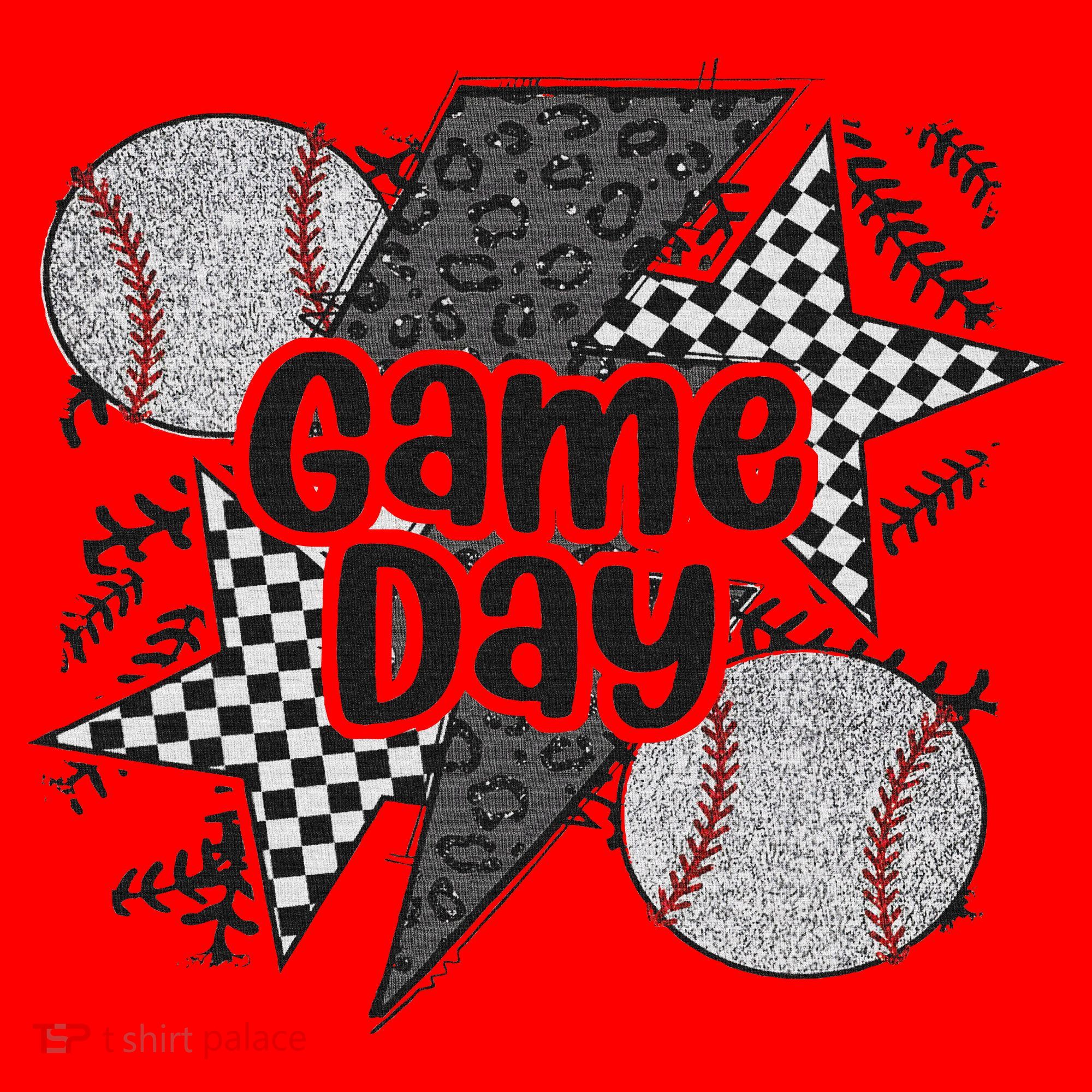 Retro Baseball Game Day Checkered Leopard Baseball Mama Mom Santa Hat