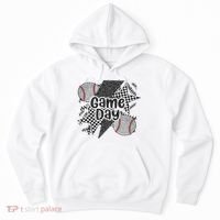 Retro Baseball Game Day Checkered Leopard Baseball Mama Mom Hoodie thumb 0