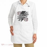 Retro Baseball Game Day Checkered Leopard Baseball Mama Mom Apron thumb 2