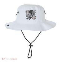 Retro Baseball Game Day Checkered Leopard Baseball Mama Mom Bucket Hat thumb 0