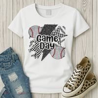 Retro Baseball Game Day Checkered Leopard Baseball Mama Mom Women's T-Shirt thumb 3