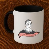 Ruth Bader Ginsburg Vote We Are Ruthless Feminist Coffee Mug thumb 2