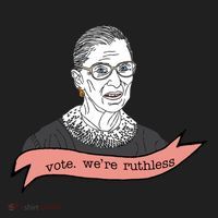 Ruth Bader Ginsburg Vote We Are Ruthless Feminist Beanie thumb 2