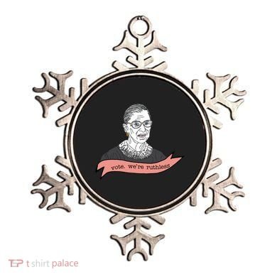 Ruth Bader Ginsburg Vote We Are Ruthless Feminist Ornament