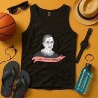 Ruth Bader Ginsburg Vote We Are Ruthless Feminist Tank Top thumb 4