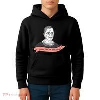 Ruth Bader Ginsburg Vote We Are Ruthless Feminist Kids Hoodie thumb 4
