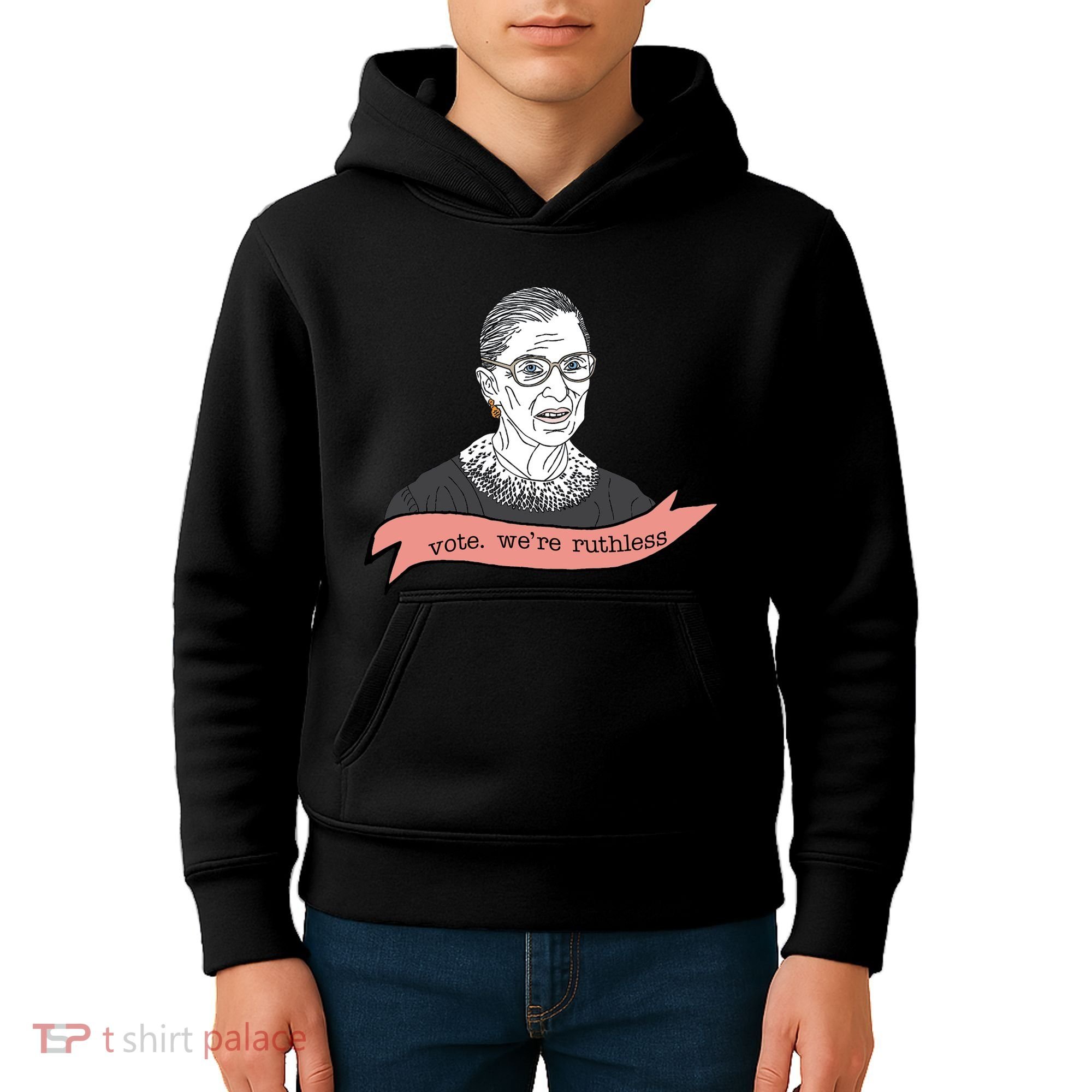 Ruth Bader Ginsburg Vote We Are Ruthless Feminist Kids Hoodie