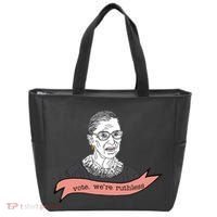 Ruth Bader Ginsburg Vote We Are Ruthless Feminist Tote Bag thumb 0