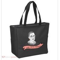 Ruth Bader Ginsburg Vote We Are Ruthless Feminist Tote Bag thumb 2