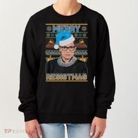 Ruth Bader Ginsburg RBG Merry Resistmas Ugly Christmas Sweater Women's Sweatshirt thumb 0