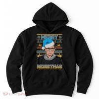 Ruth Bader Ginsburg RBG Merry Resistmas Ugly Christmas Sweater Hoodie thumb 0