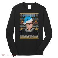 Ruth Bader Ginsburg RBG Merry Resistmas Ugly Christmas Sweater Long Sleeve Shirt thumb 0