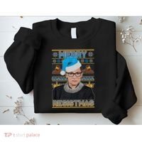 Ruth Bader Ginsburg RBG Merry Resistmas Ugly Christmas Sweater Sweatshirt thumb 2