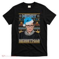 Ruth Bader Ginsburg RBG Merry Resistmas Ugly Christmas Sweater T-Shirt thumb 0