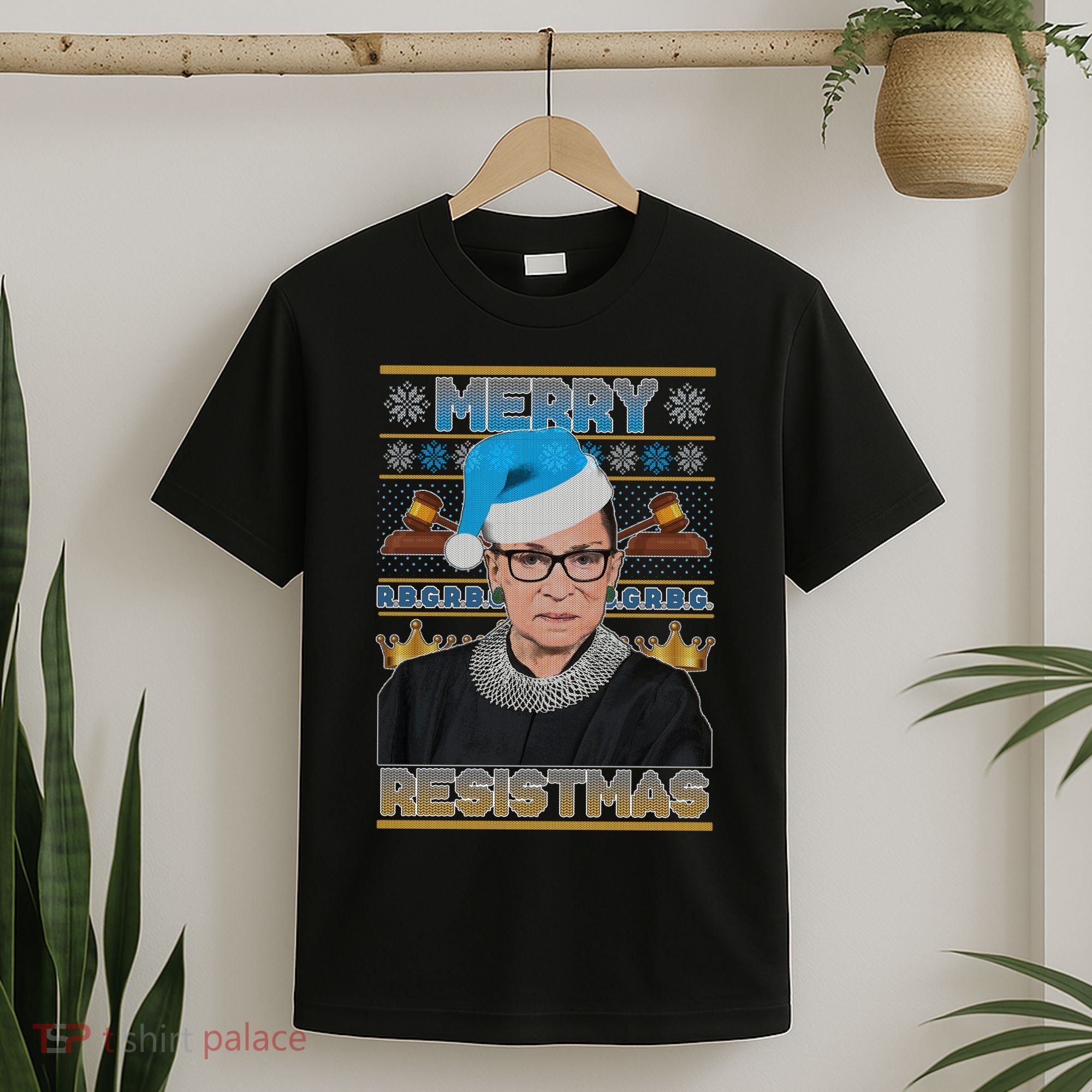 Ruth Bader Ginsburg RBG Merry Resistmas Ugly Christmas Sweater T-Shirt