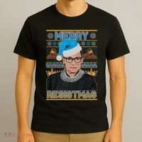 Ruth Bader Ginsburg RBG Merry Resistmas Ugly Christmas Sweater T-Shirt thumb 3