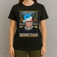 Ruth Bader Ginsburg RBG Merry Resistmas Ugly Christmas Sweater T-Shirt thumb 4