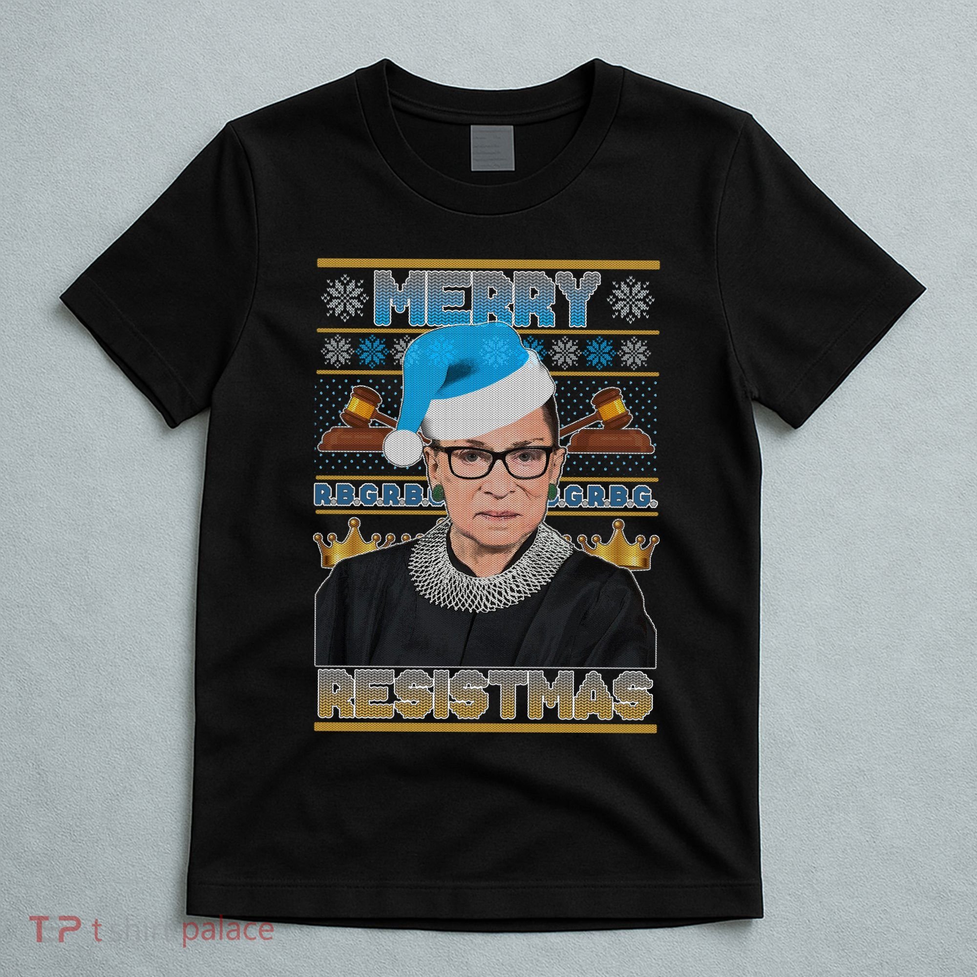 Ruth Bader Ginsburg RBG Merry Resistmas Ugly Christmas Sweater T-Shirt