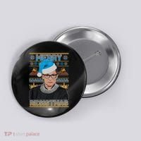 Ruth Bader Ginsburg RBG Merry Resistmas Ugly Christmas Sweater Button thumb 0