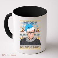 Ruth Bader Ginsburg RBG Merry Resistmas Ugly Christmas Sweater Coffee Mug thumb 0