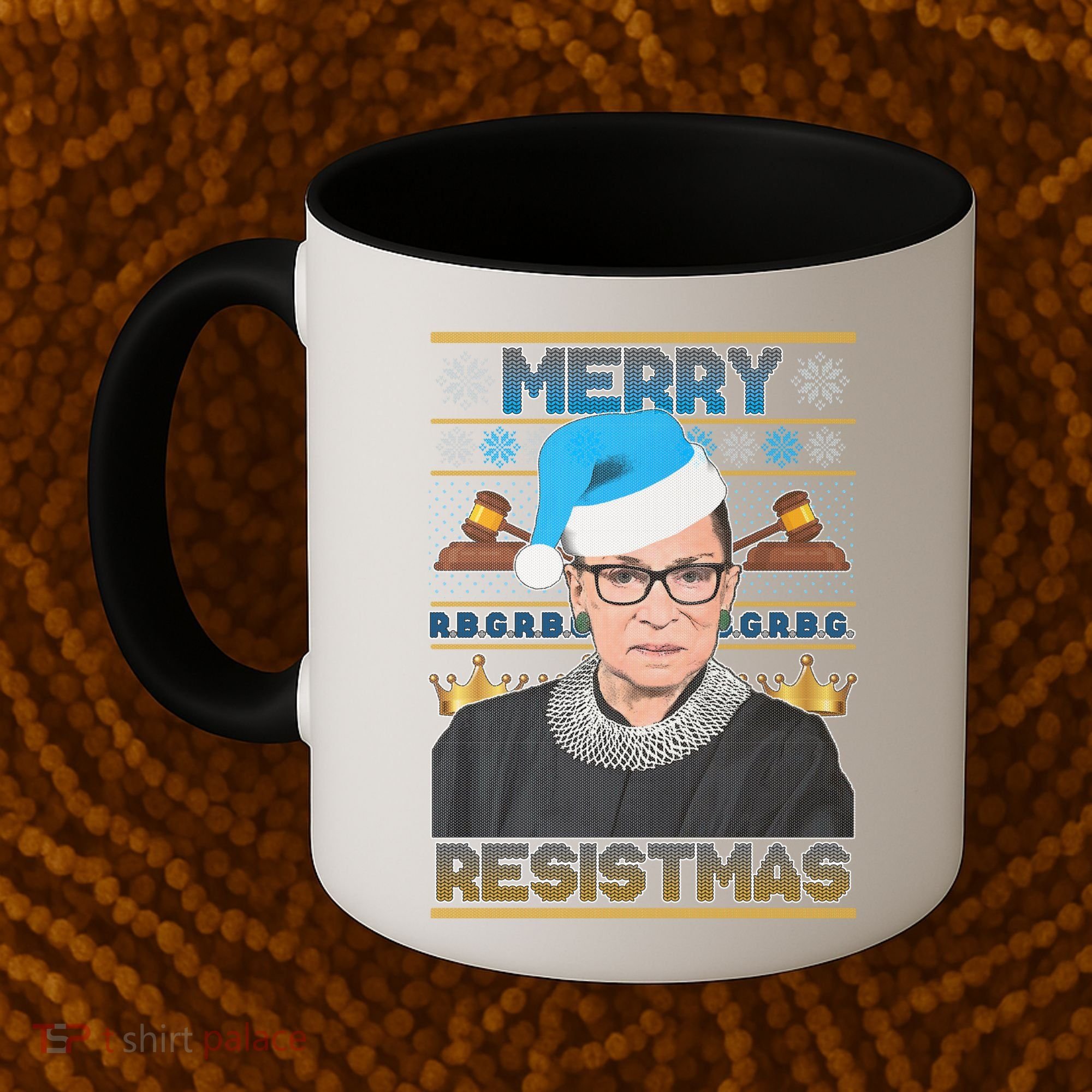 Ruth Bader Ginsburg RBG Merry Resistmas Ugly Christmas Sweater Coffee Mug