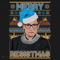 Ruth Bader Ginsburg RBG Merry Resistmas Ugly Christmas Sweater Mousepad thumb 1