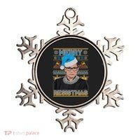 Ruth Bader Ginsburg RBG Merry Resistmas Ugly Christmas Sweater Ornament thumb 0