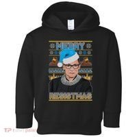 Ruth Bader Ginsburg RBG Merry Resistmas Ugly Christmas Sweater Toddler Hoodie thumb 0