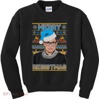 Ruth Bader Ginsburg RBG Merry Resistmas Ugly Christmas Sweater Kids Sweatshirt thumb 0