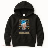 Ruth Bader Ginsburg RBG Merry Resistmas Ugly Christmas Sweater Kids Hoodie thumb 0