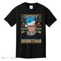 Ruth Bader Ginsburg RBG Merry Resistmas Ugly Christmas Sweater Kids T-Shirt thumb 0
