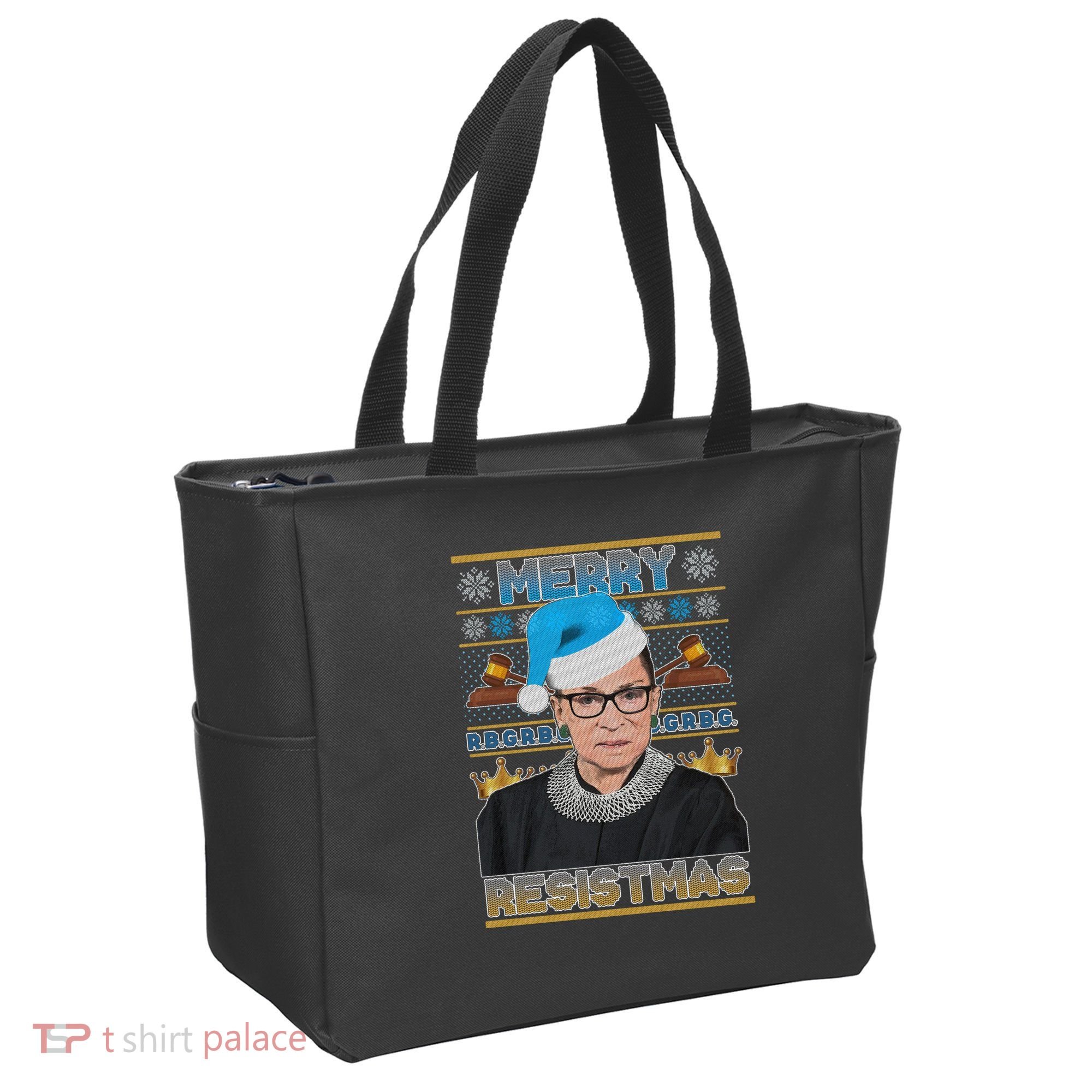 Ruth Bader Ginsburg RBG Merry Resistmas Ugly Christmas Sweater Tote Bag