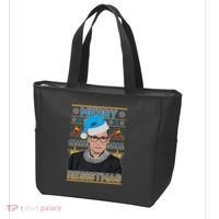 Ruth Bader Ginsburg RBG Merry Resistmas Ugly Christmas Sweater Tote Bag thumb 3