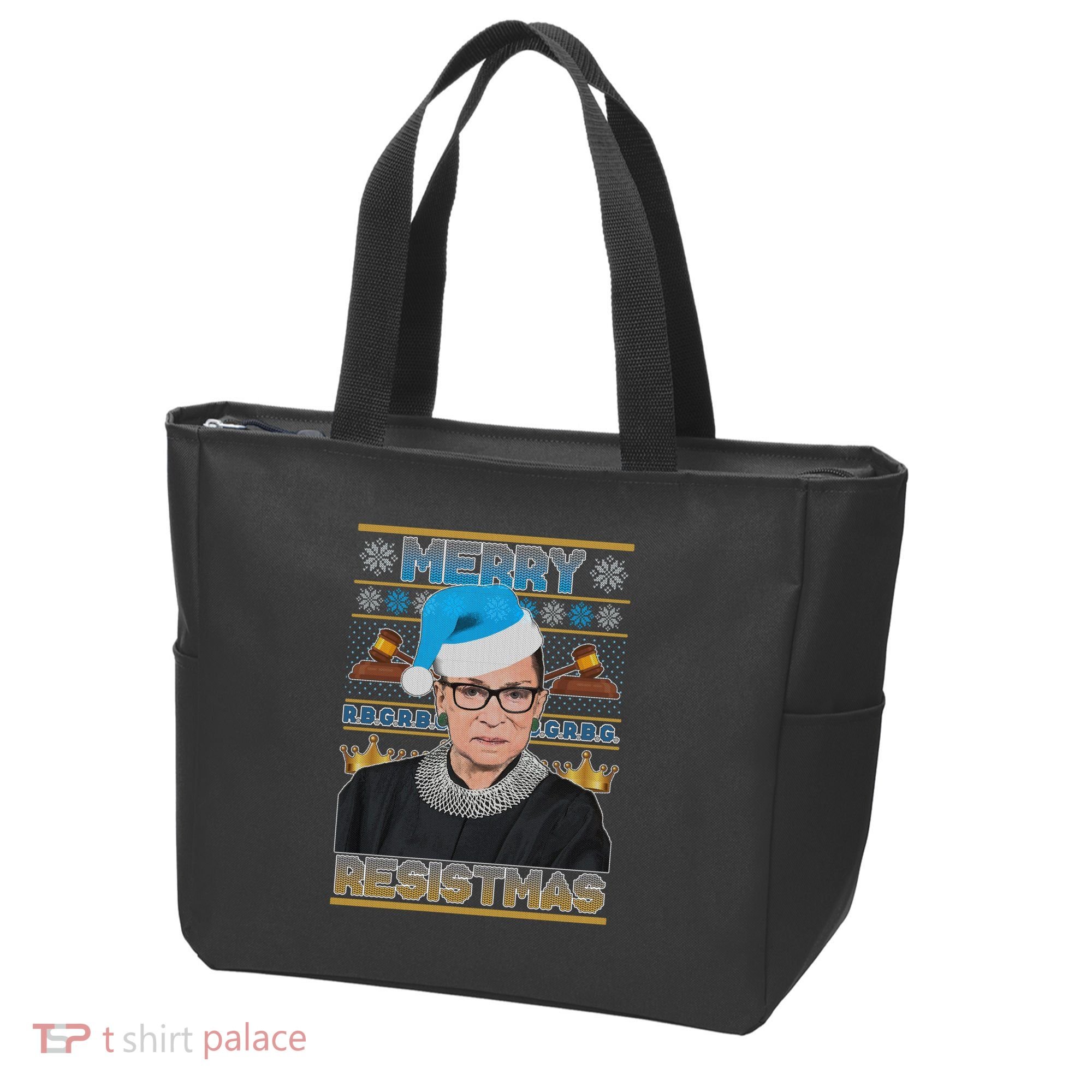 Ruth Bader Ginsburg RBG Merry Resistmas Ugly Christmas Sweater Tote Bag