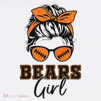 Retro Bears Girl Messy Bun Sports Fan Team Spirit T-Shirt thumb 7