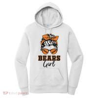 Retro Bears Girl Messy Bun Sports Fan Team Spirit Women's Hoodie thumb 0