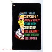 Ruth Bader Ginsburg Pro Choice My Body My Choice Feminist Golf Towel thumb 0