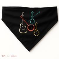 Retro Bluegrass Guitars Banjos Fiddles Mandolins USA-Made Doggie Bandana thumb 0