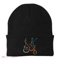 Retro Bluegrass Guitars Banjos Fiddles Mandolins Beanie thumb 0