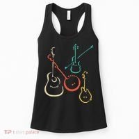 Retro Bluegrass Guitars Banjos Fiddles Mandolins Women's Tank Top thumb 0