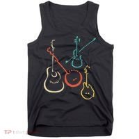 Retro Bluegrass Guitars Banjos Fiddles Mandolins Tank Top thumb 0