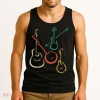 Retro Bluegrass Guitars Banjos Fiddles Mandolins Tank Top thumb 3
