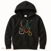 Retro Bluegrass Guitars Banjos Fiddles Mandolins Kids Hoodie thumb 0
