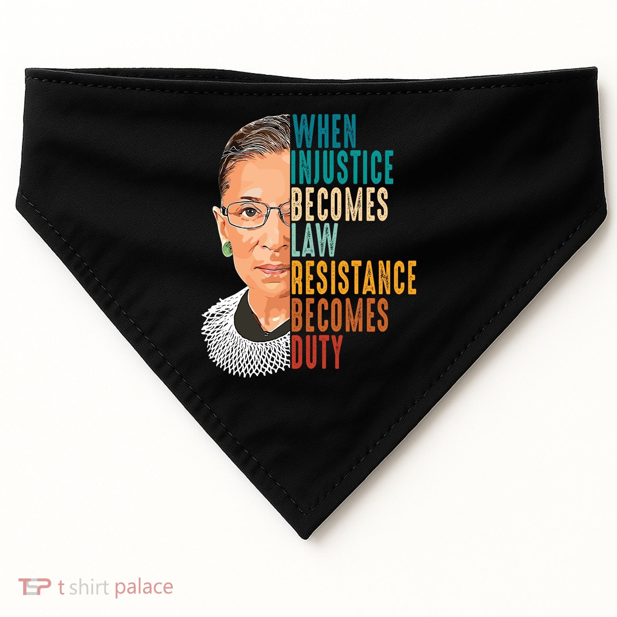 Ruth Bader Ginsburg USA-Made Doggie Bandana